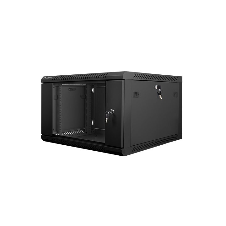 Lanberg WF01-6606-10B armário rack 6U Bastidor de parede Preto