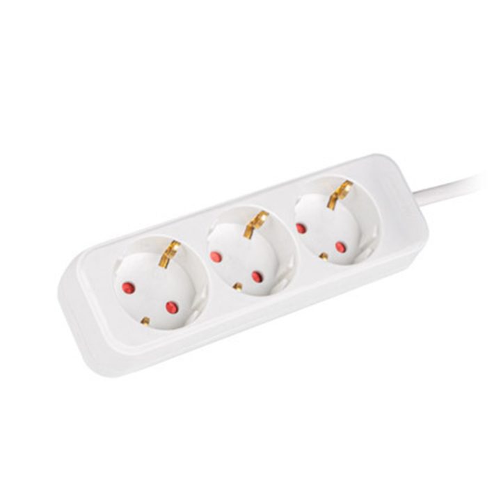 Multiprises Lanberg 3 tomadas schuko branca 1.5m (PS0-03F-0150-W)