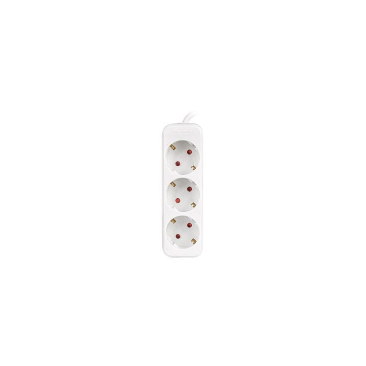 Lanberg Power Strip 3 Schuko Outlets White 1.5m (PS0-03F-0150-W)