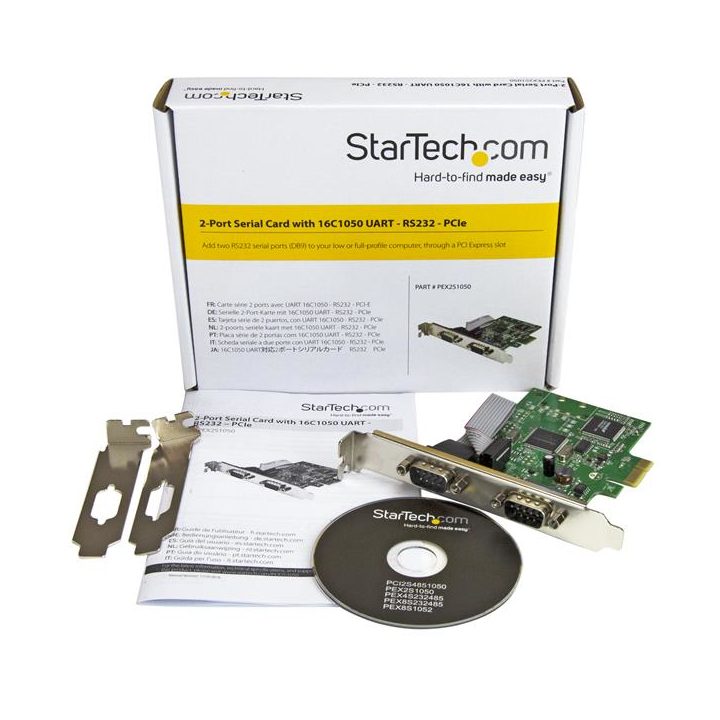 StarTech.com Tarjeta Serie PCI Express de 2 Puertos DB9 RS232 con…