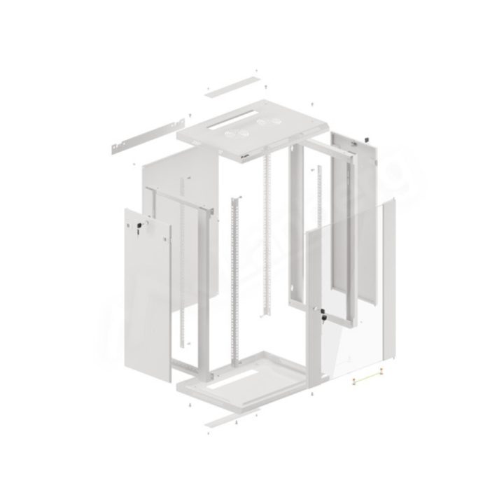 Lanberg WF01-6418-10S armário rack 18U Bastidor de parede Cinzento