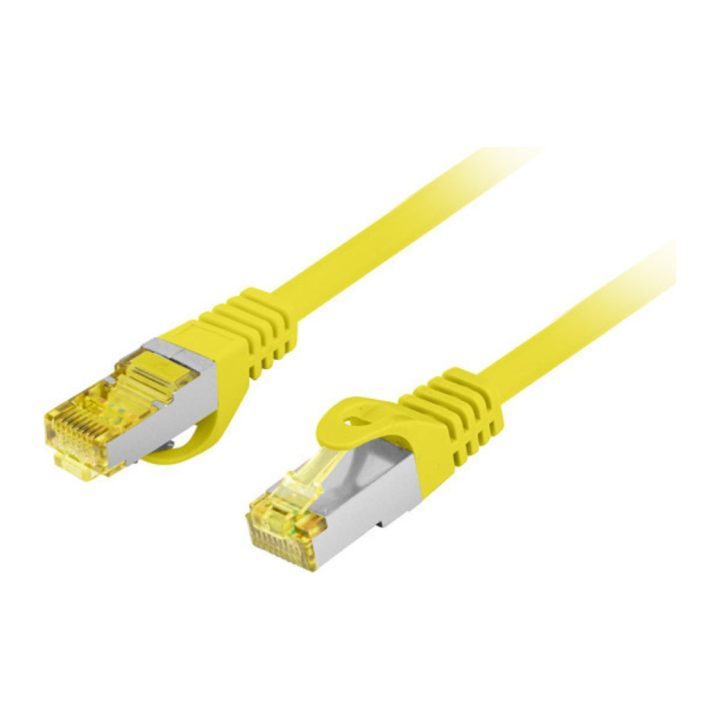 Lanberg PCF6A-10CU-0100-Y cabo de rede Amarelo 1 m Cat6a S/FTP (S-STP)