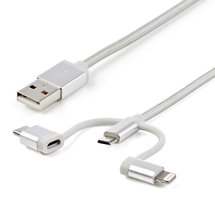 StarTech.com 1m Multi-Charging USB Cable - USB to Micro USB or USB-C…