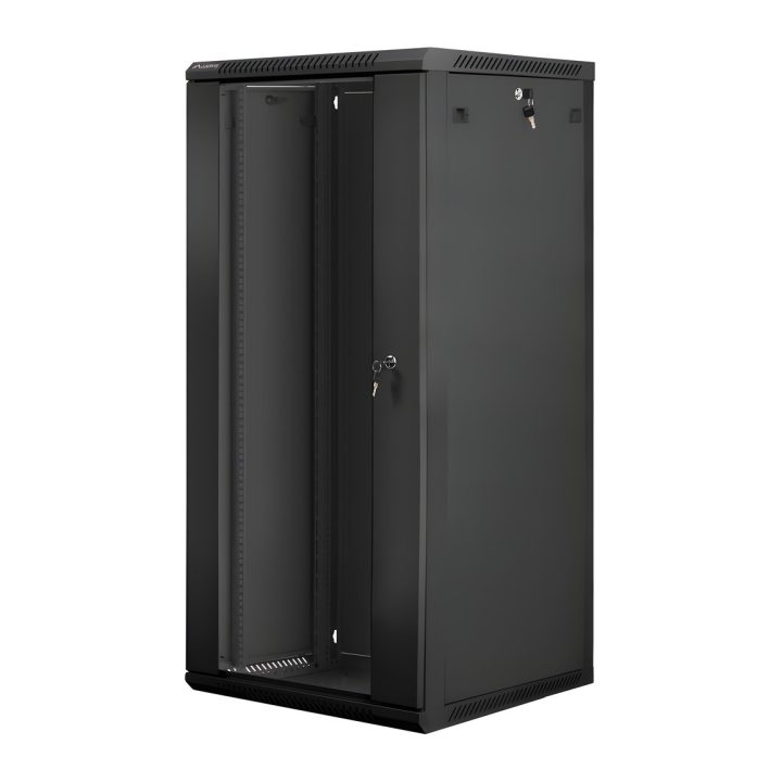 Lanberg WF01-6627-10B armário rack 27U Bastidor de parede Preto