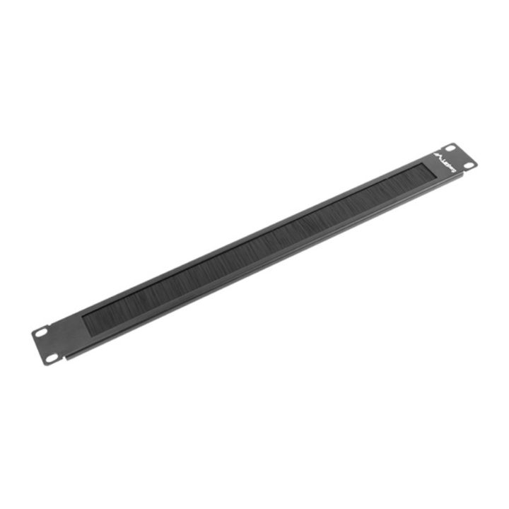 Painel de escovas Lanberg 1U preto 19 polegadas (AK-1101-B)