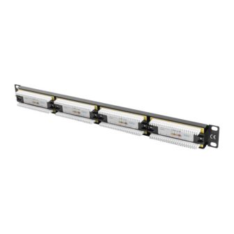 Patch panel Lanberg cat.6 UTP 24 portas 1u cat.6 UTP 19 polegadas…