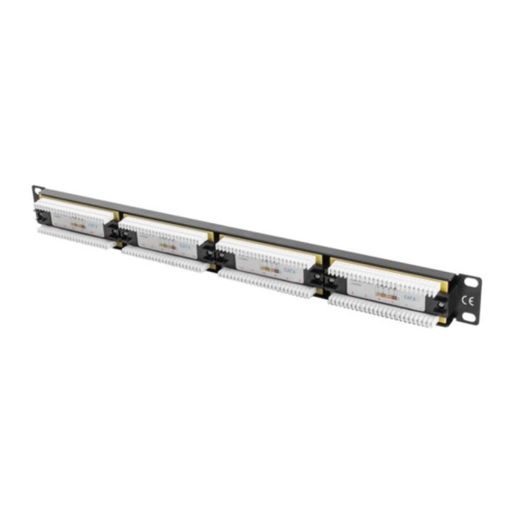 Patch panel Lanberg cat.6 UTP 24 portas 1u cat.6 UTP 19 polegadas…