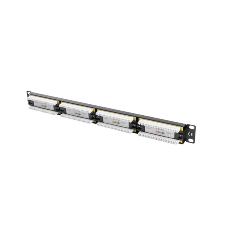 Patch panel Lanberg cat.6 UTP 24 portas 1u cat.6 UTP 19 polegadas…