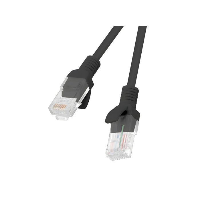Lanberg Cat.5e UTP Patch Cable 0.5m Black (PCU5-10CC-0050-BK)