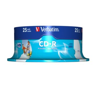 Verbatim CD-r 700MB 52x tarrina 25 unidades printable (43439)