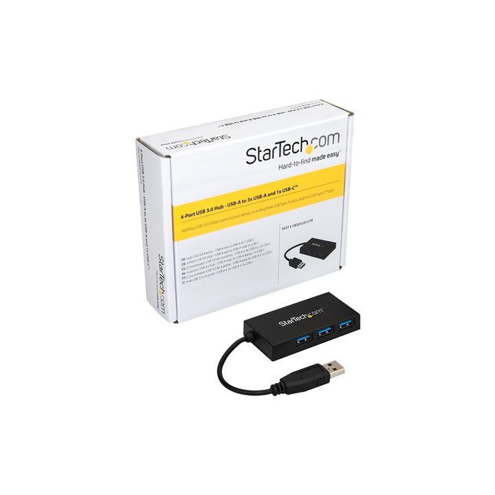 StarTech.com Hub USB 3.0 de 4 Portas - Hub USB Tipo-A com 1 Porta…