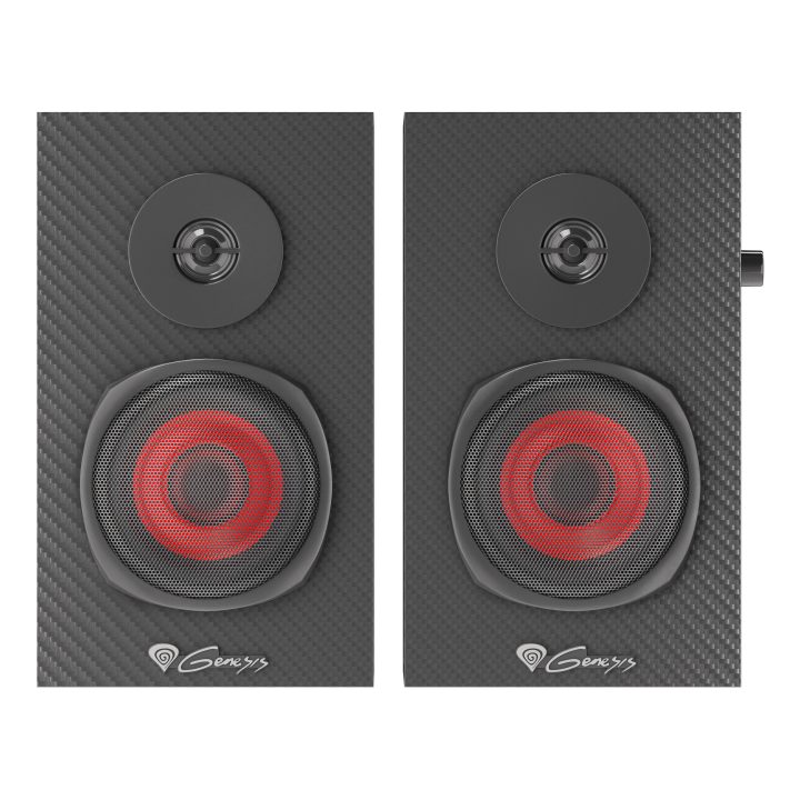 GENESIS Helium 200 1-Way Wired Speaker, Black, Red, 20 W