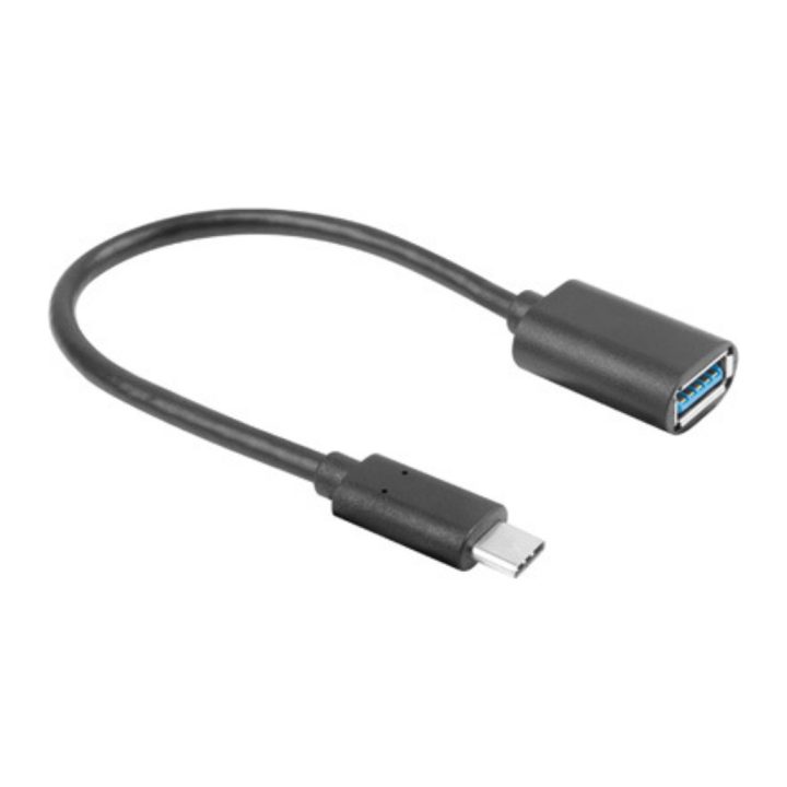 Lanberg USB-C Male to USB Type-A Female Adapter 15cm OTG Black…