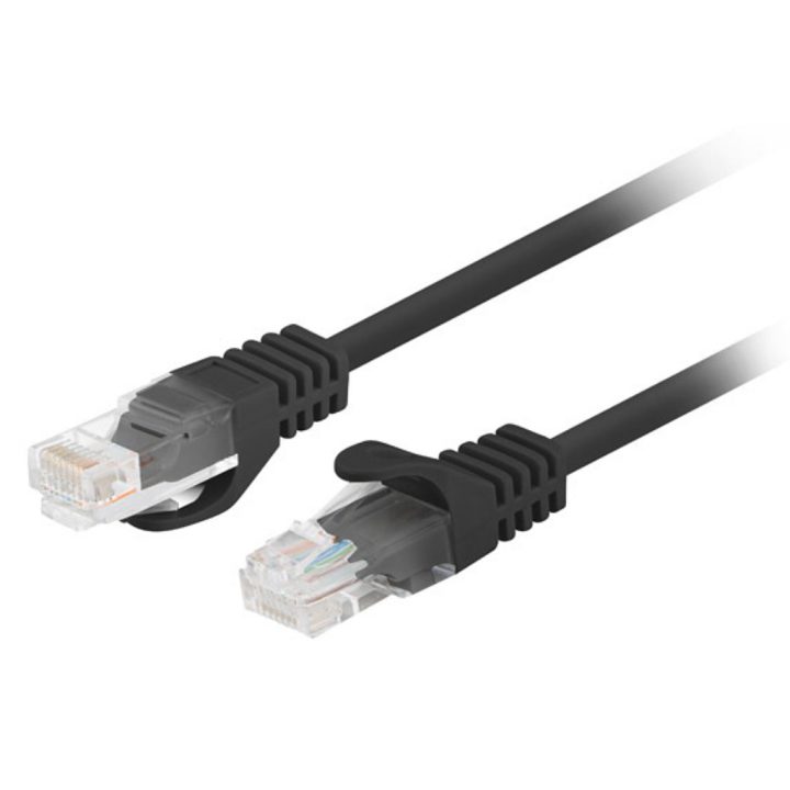 Lanberg PCU6-20CC-0025-BK cabo de rede Preto 0,25 m Cat6 U/UTP (UTP)
