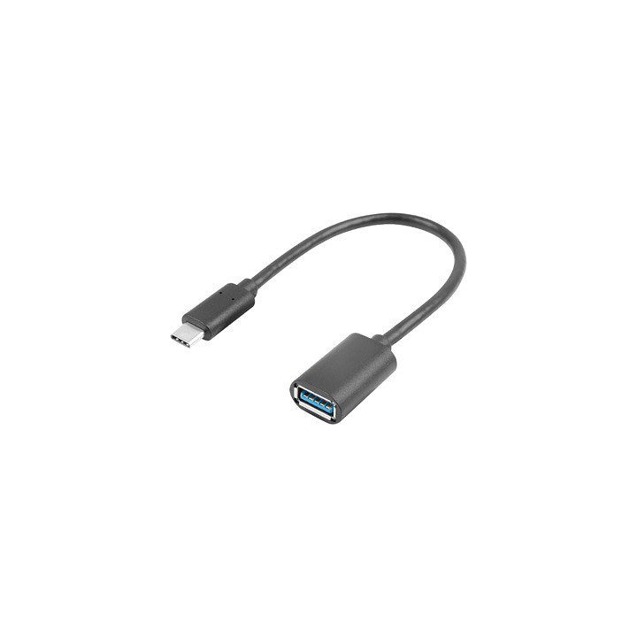 Adaptador USB Lanberg USB-C m 3.1 a USB tipo a h 15cm OTG preto…