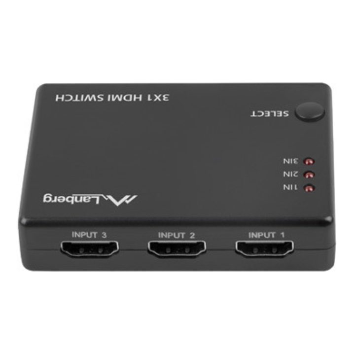 Comutador de vídeo Lanberg 4K-3 x HDMI-micro USB-preto - controlo…