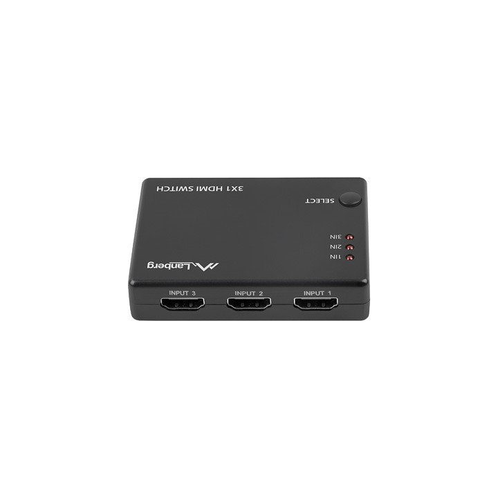 Switch video Lanberg 4K-3 x HDMI-micro USB-negro - control remoto…