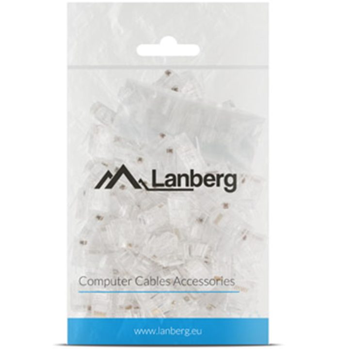 Conector CAT6 Lanberg UTP 8P8C pack 100 unid. (PLU-6000)