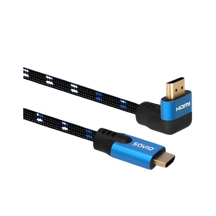 HDMI 2.1 (m) Angled 8K Savio CL-147 1.8m Cable (SAVKABELCL-147)