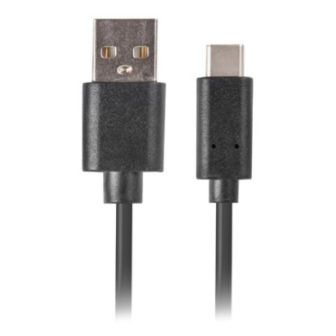Lanberg USB 2.0 Male to USB-C Male Cable Quick Charge 3.0 0.5m Black…