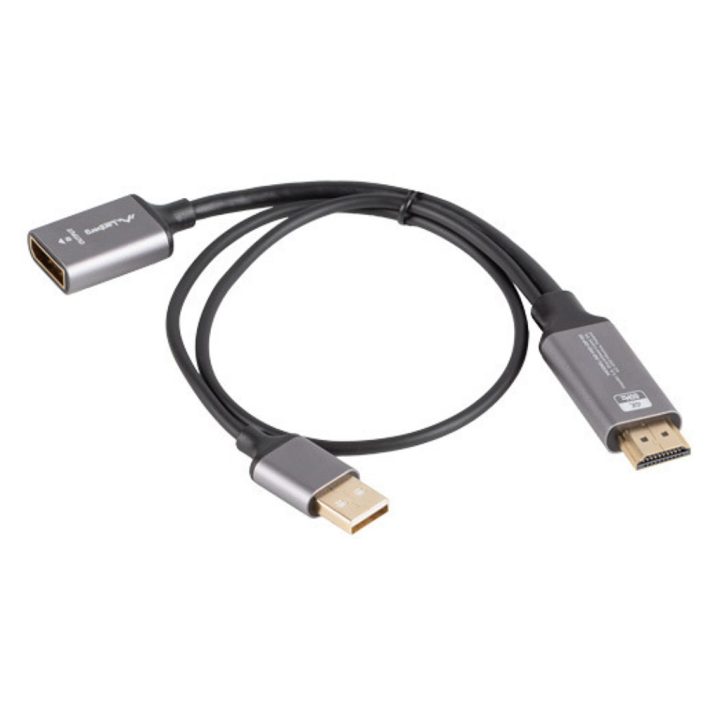 Adaptador 4K HDMI-USB tipo a a DisplayPort Lanberg 20cm-macho-hembra…