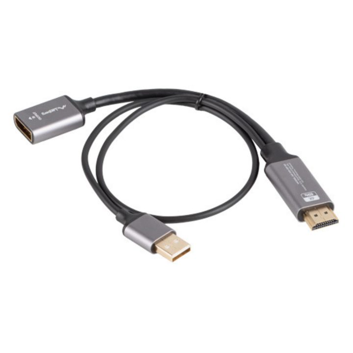 Adaptador 4K HDMI-USB tipo a a DisplayPort Lanberg 20cm-macho-hembra…