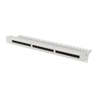 Patch panel Lanberg 24 portas 1U 19 polegadas cat.6 UTP com…