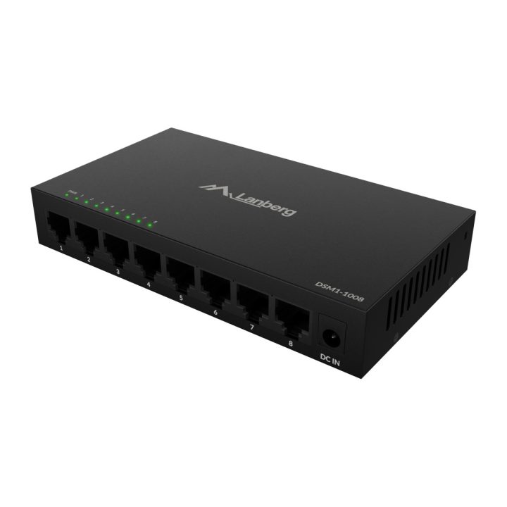 Switch não gerido Lanberg DSM1-1008 Gigabit Ethernet (10/100/1000)…