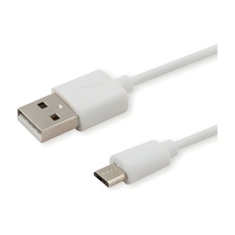 Cabo USB 2.0 para micro USB 1m branco Savio CL-123 (SAVKABELCL-123)