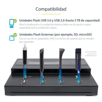 StarTech.com Clonador Autónomo 1:7 para Memórias USB - Copiador de…