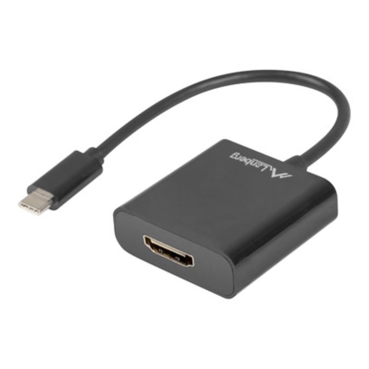Adaptador USB Lanberg USB-C macho 3.1 a HDMI fêmea 15cm DisplayPort…