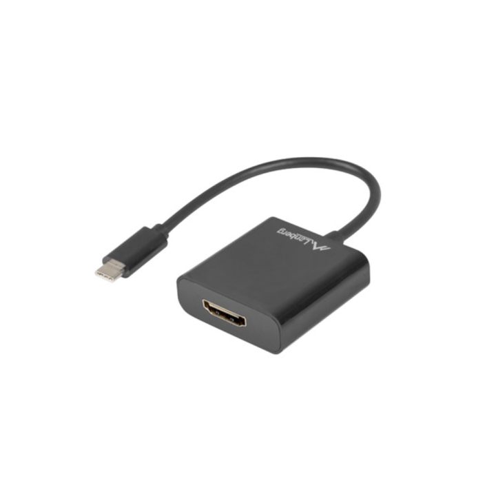 Lanberg USB-C Male 3.1 to HDMI Female Adapter 15cm DisplayPort Alt…