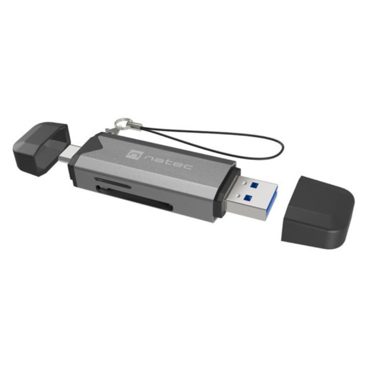 Natec NCZ-2262 leitor de cartões USB 3.1 Interno Preto, Cinzento…