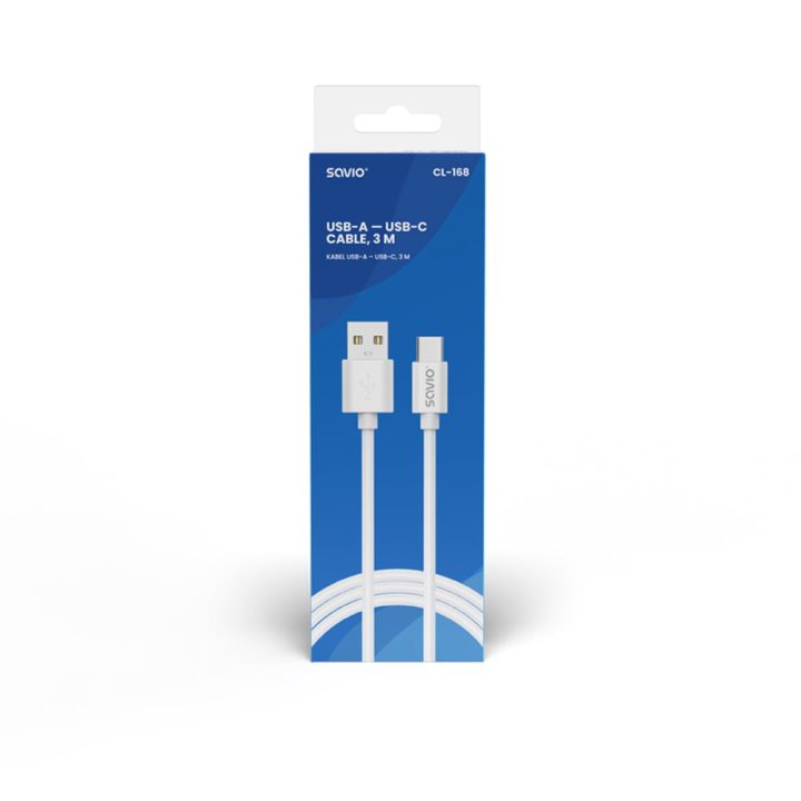 Savio CL-168 USB-A to USB-C Cable 3 m 2.0