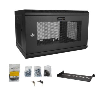 StarTech.com 6U 19" 2-Post Wall-Mount Server Rack with 1U Shelf -…
