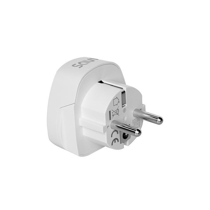 Adaptador enchufe viaje uk a España savio ap-02 (SAVAP-02)