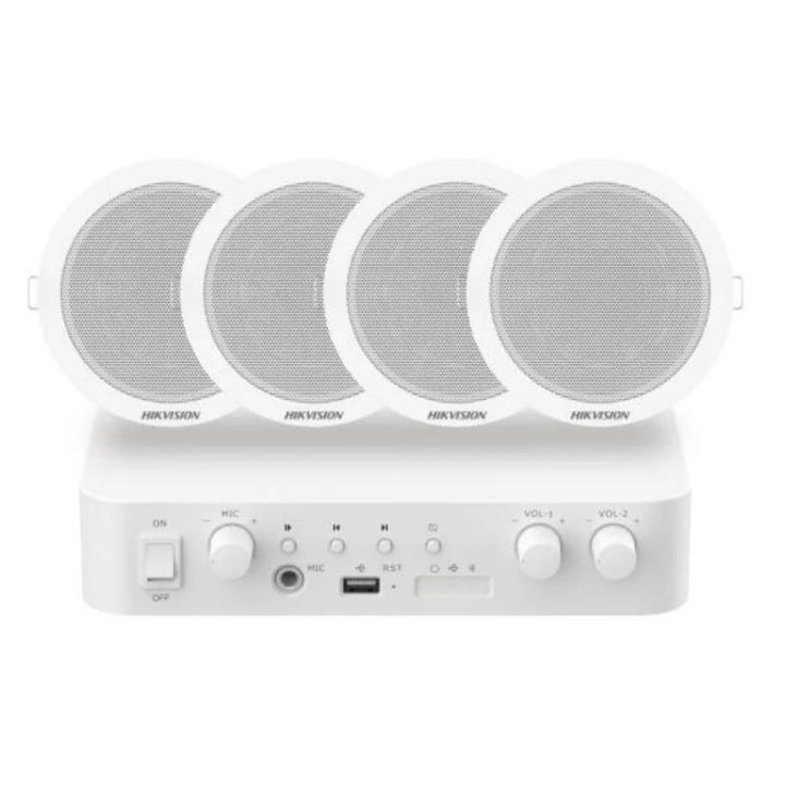 Kit Hikvision DS-QAE1KA80206-4 1xAmpl 4xAlta Teto (347000223)