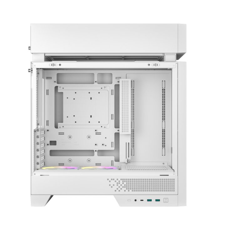 Gabinete de PC gaming Deepcool CL660 ATX ARGB vidro temperado branco…