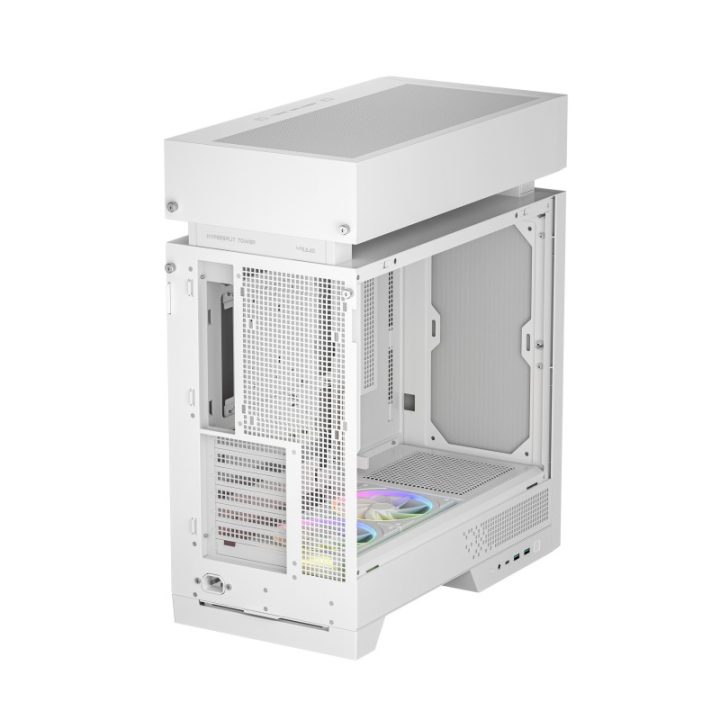 Deepcool CL660 ATX ARGB Gaming PC Case, Tempered Glass, White and…