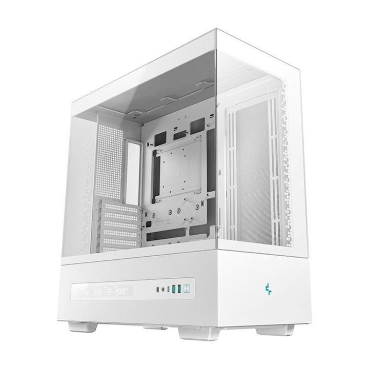 Deepcool ATX CH690 Tempered Glass White Gaming PC Case…