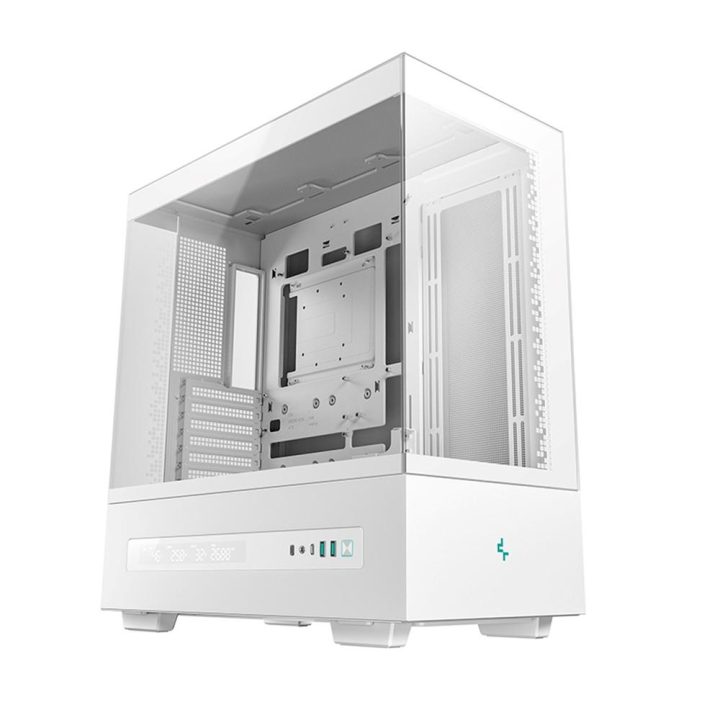 Caixa de PC gaming Deepcool ATX CH690 vidro temperado branca…