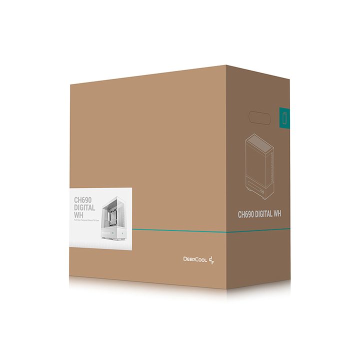 Deepcool ATX CH690 Tempered Glass White Gaming PC Case…