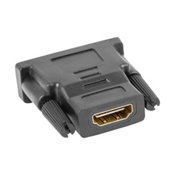 Adaptador Lanberg HDMI fêmea-DVI-D macho 24+1 single link (AD-0010-BK)