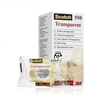 Box of 8 Rolls Clear Adhesive Tape 550 19mm x 33m 550-1933E Scotch…
