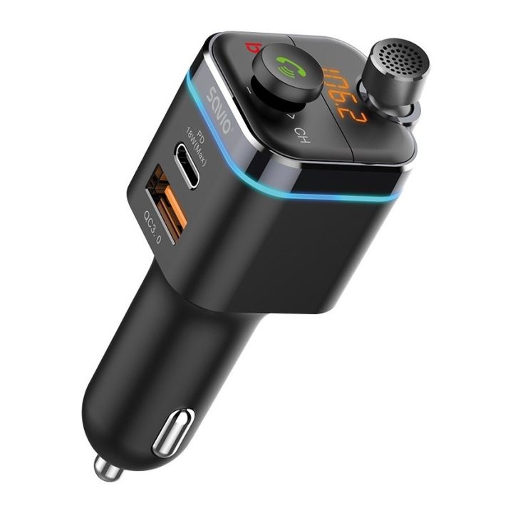 Savio TR-12 Bluetooth FM Car Transmitter (SAVFMTRANSTR-12)