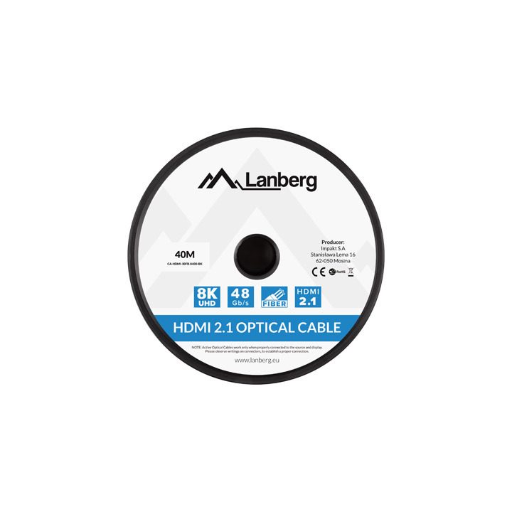 Lanberg CA-HDMI-30FB-0400-BK HDMI cable 40 m HDMI Type A (Standard)…