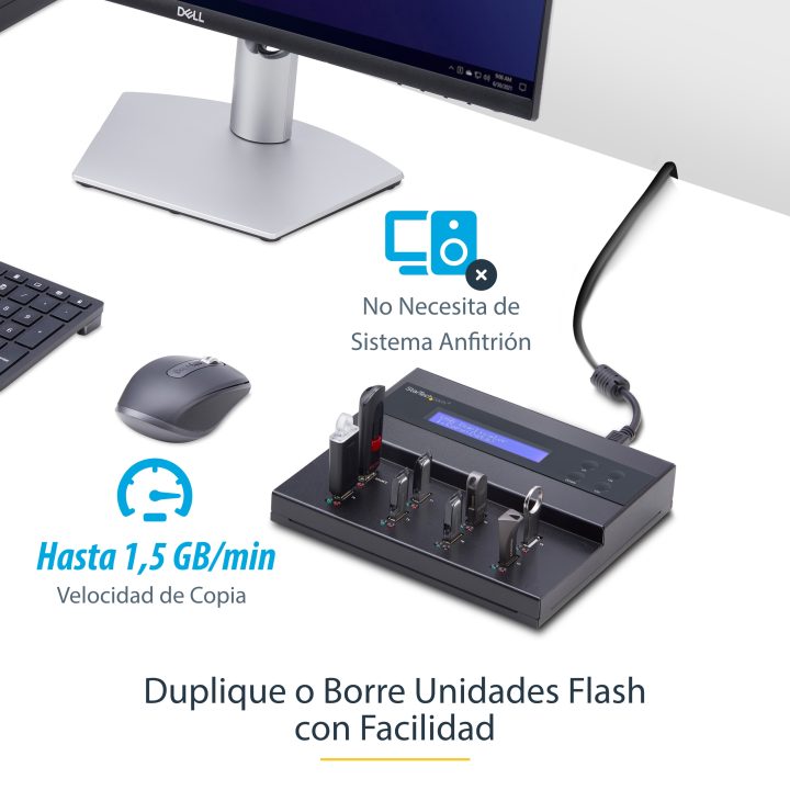StarTech.com Standalone 1:7 USB Flash Drive Duplicator - USB Memory…