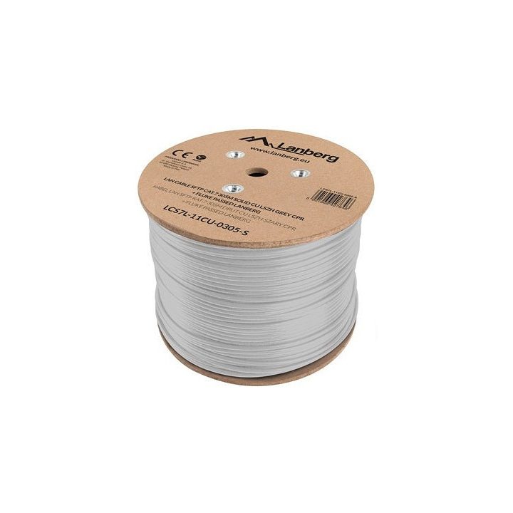 Lanberg Cat.7 SFTP 305m Solid CU LSZH CPR + Fluke Passed Gray Coil…