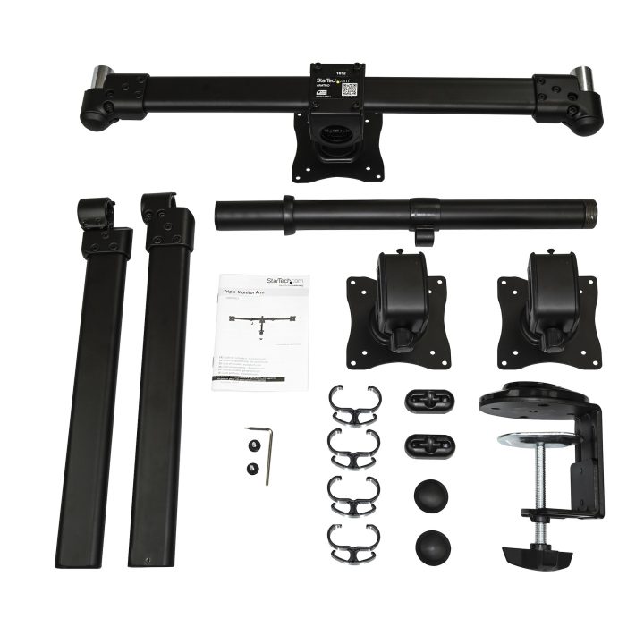 StarTech.com 3-Monitor Desktop Mount Arm - Ergonomic VESA Support for…