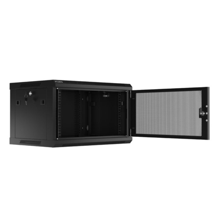 Lanberg WF01-6406-23B armário rack 6U Bastidor de parede Preto